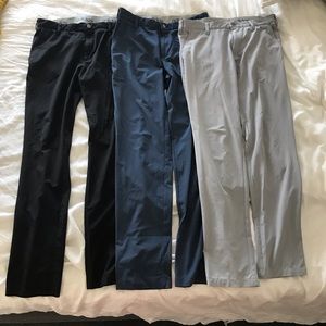 Three pairs of slim adidas golf pants!!! 33x34.